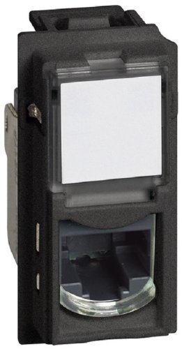 Розетка компьютерная модульная Legrand BTicino Living Now 1-м. 1 мод. 5e чарный фото Розетка компьютерная модульная Legrand BTicino Living Now 1-м. 1 мод. 5e чарный картинка